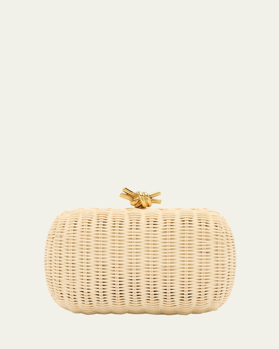 Knot Chain Rattan Crossbody Bag